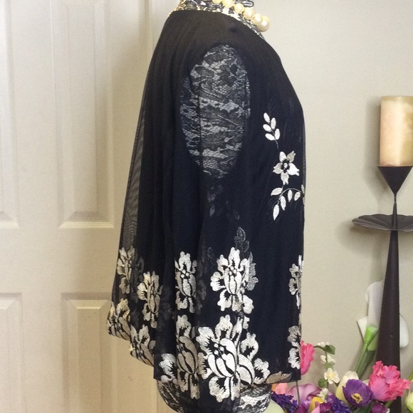 EUC Alfani Embroidered Formal Top, XL - Picture 4 of 10